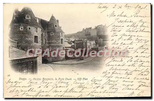 Cartes postales Dieppe Anciens Remparts La Porte Ouest