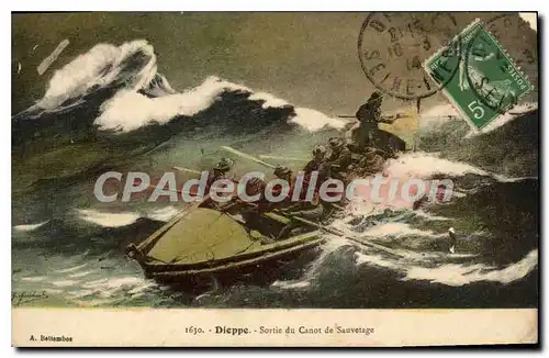 Cartes postales Dieppe Sortie Du Canot De Sauvetage