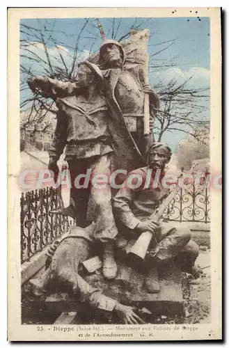 Cartes postales Dieppe Monument Aux enfants