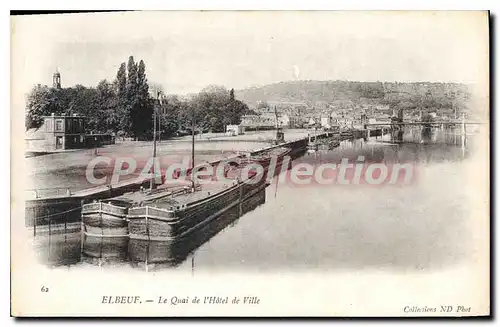 Cartes postales Elbeuf Le Quai De I'Hotel De Ville