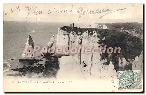 Cartes postales ETRETAT Les Falaises Et I'Aiguille