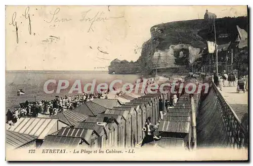 Cartes postales ETRETAT La Plage Et Les Cabines