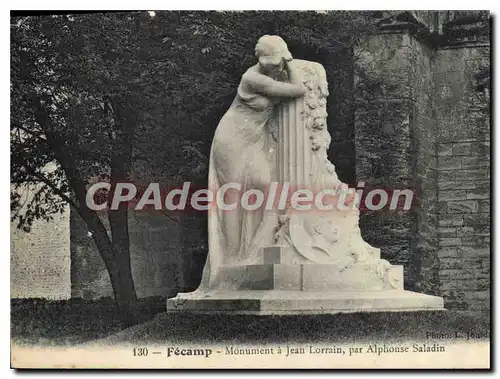 Cartes postales Fecamp Monument A Jean Lorrain Par Alphonse Saladin