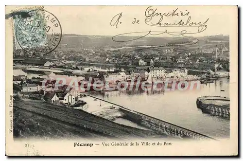 Ansichtskarte AK Fecamp Vue Generale De La Ville Et Du Port