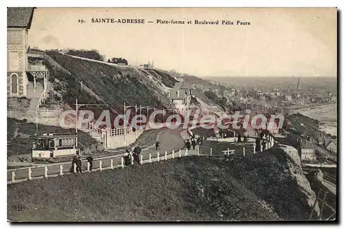 Ansichtskarte AK Sainte Adresse Plate Forme Et Boulevard Felix Faure