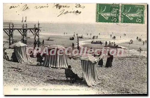 Cartes postales Le Havre Plage Du Casino Marie Christine