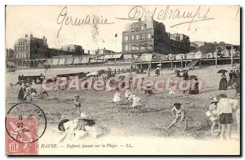 Ansichtskarte AK Le Havre Enfants Jouant Sur La Plage