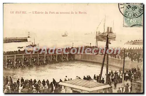 Cartes postales Le Havre L'Entree Du Port Au Moment De La Maree