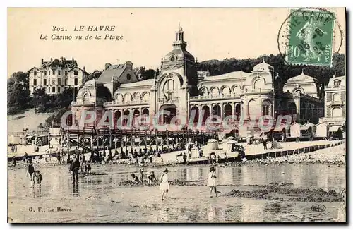 Ansichtskarte AK Le Havre Le Casino Vu De La Plage