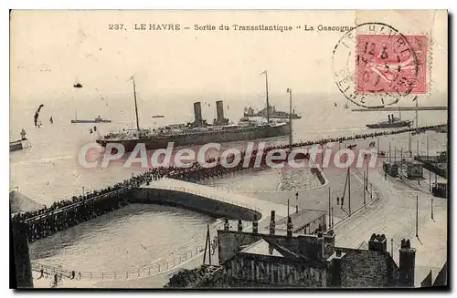 Ansichtskarte AK Le Havre Sortie Du Transatlantique La Gascogne