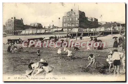 Ansichtskarte AK Le Havre Enfants Jouant Sur La Plage