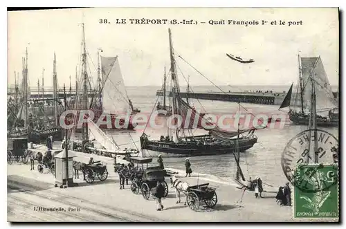 Ansichtskarte AK Le Treport Quai Fran�ois 1er et le port