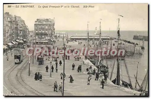 Cartes postales Le Treport Le Quai Francois 1er Et Le Chenal