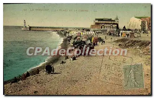 Cartes postales Le Treport La Plage Et Le Casino