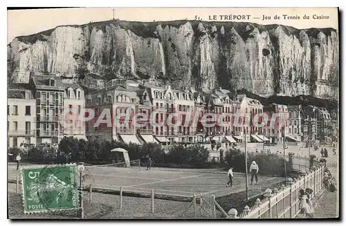 Ansichtskarte AK Le Treport Jeu De Tennis Du Casino