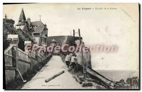 Cartes postales Le Treport Escalier De La Falaise