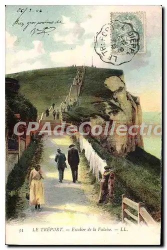 Cartes postales Le Treport Escalier De La Falaise