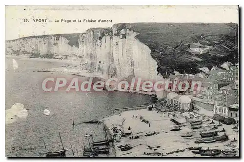 Cartes postales Yport La Plage Et La Falaise D'Amont