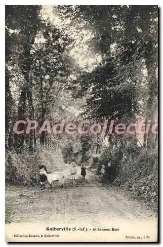 Ansichtskarte AK Quiberville Allee Sous Bois enfants ch�vre