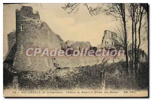 Ansichtskarte AK Moulineaux Seine Inferieure Chateau De Robert Le Diable Les Ruines