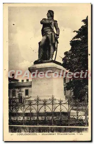 Cartes postales Coulommiers Monument Beaurepaire