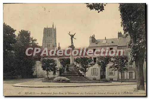 Cartes postales Meaux Boulevard Jean Rose Le Monument cath�drale