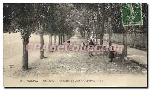 Ansichtskarte AK Melun Sous Bois Promenade Du Quai de l'Almont