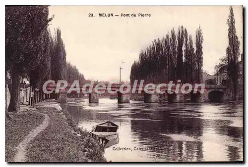 Ansichtskarte AK Melun Pont De Pierre