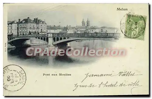Ansichtskarte AK Melun Pont Aux Moulins