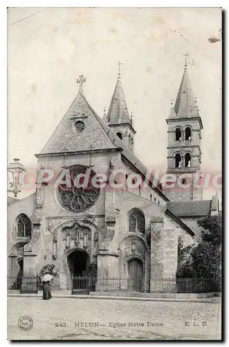 Ansichtskarte AK Melun Eglise Notre Dame