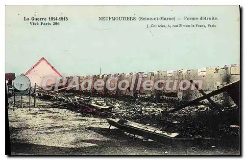 Cartes postales Neufmoutiers Ferme Detruite