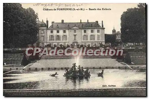 Cartes postales Chateau De Pomponne Bassin Des Enfants