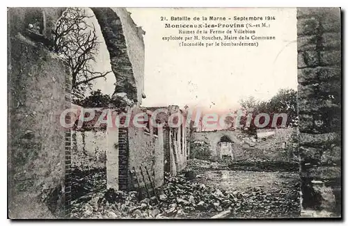 Ansichtskarte AK Montceaux Les Provins Ruines De La Ferme De Villebion