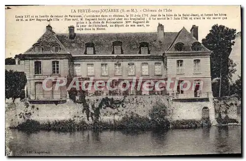 Cartes postales La Ferte Sous Jouarre Chateau De I'Isle Mme Regnard de la peur de l'�chafaud se noya