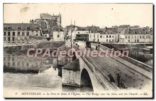 Cartes postales Montereau Le Pont De Seine Et I'Eglise