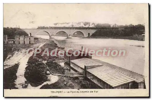 Cartes postales Trilport Le Pont Du Chemin De Fer train locomotive