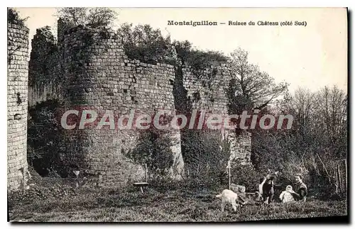 Ansichtskarte AK Montaiguillon Ruines Du Ch�teau