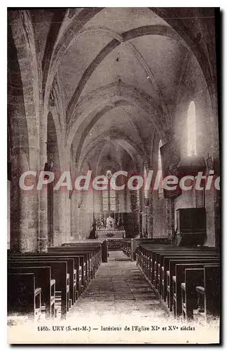 Cartes postales Ury Interieur De I'Eglise