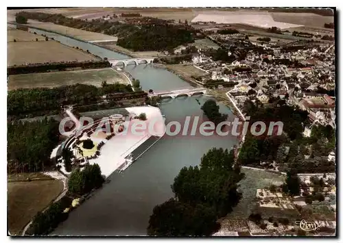 Cartes postales moderne Trilport Vue Generale De Le Plage Et Les Ponts Sur La Marne