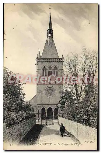 Cartes postales Maisons Laffitte Le Clocher De I'Eglise