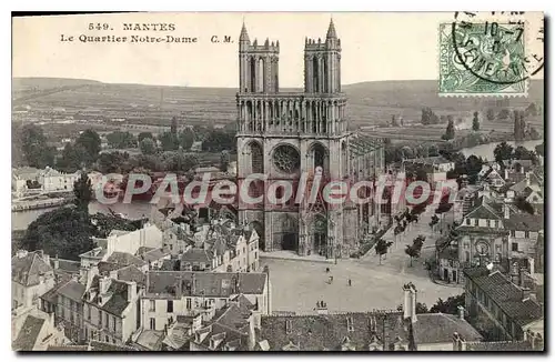 Cartes postales Mantes Le Quartier Notre Dame