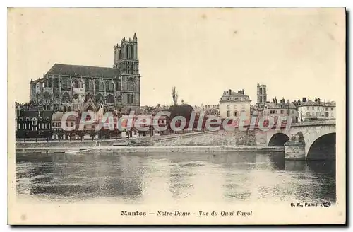 Ansichtskarte AK Mantes Notre Dame Vue Du Quai Fayol