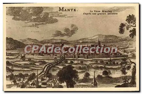 Cartes postales Mantes Le Vieux D'Apres Une Gravure Ancienne