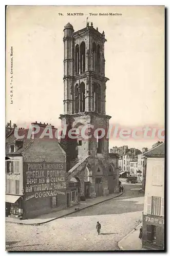 Cartes postales Mantes Tour Saint Maclou