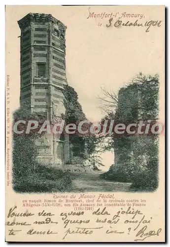 Cartes postales Montfort L'Amaury Ruines Du Manoir Feodal