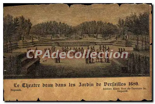 Cartes postales Le th�atre deau Dans Les jardin De Versailles en 1680