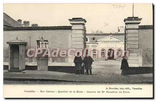 Cartes postales Versailles Rue Carnot Quartier De La Reine Caserne du 20�me escadron du train