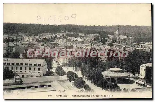 Cartes postales Versailles Panorama Pris De I'Hotel De Ville