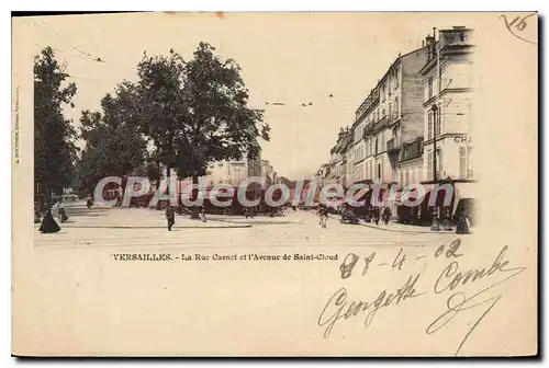 Cartes postales Versailles La Rue Carnot Et I'Avenue De Saint Cloud