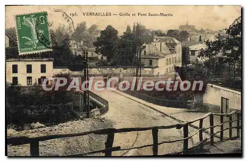 Cartes postales Versailles Grille Et Pont Saint Martin